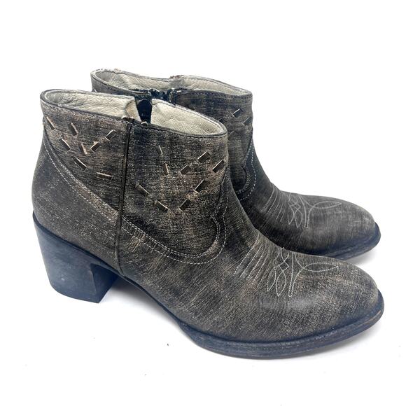 Old Gringo Women's Boots 9 Western Cowboy Distressed Leather Ankle Bootie - Picture 1 of 9